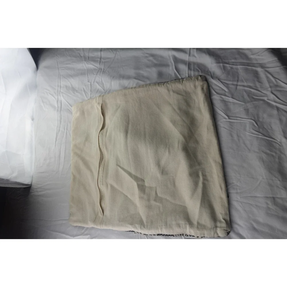 Pier‎ 1 Imports Embroidered Floral  Pillow 12X12, Cotton Stuffed Home Decor Palm